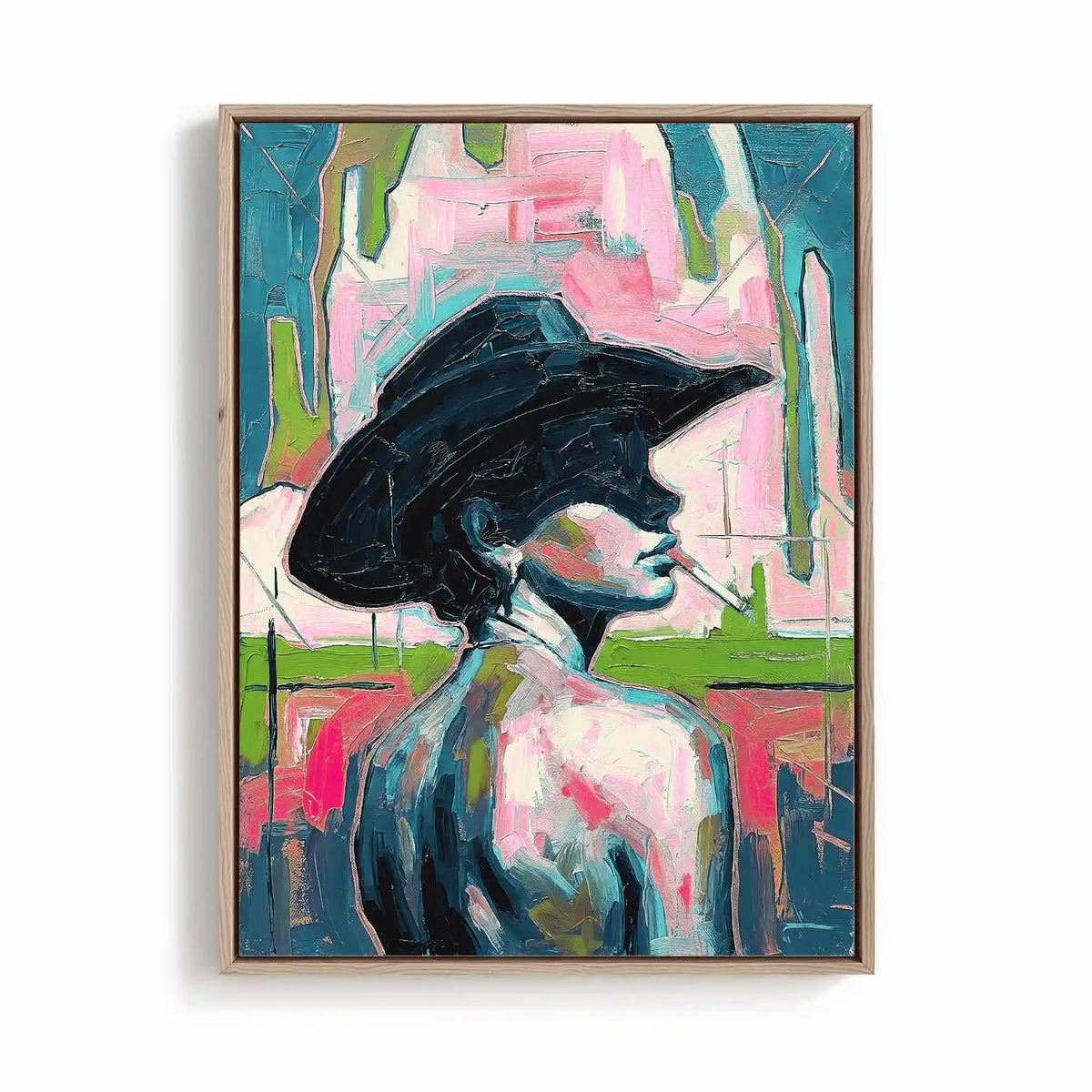 desert icon cowgirl wall art abstract western cowgirl print modern desert art