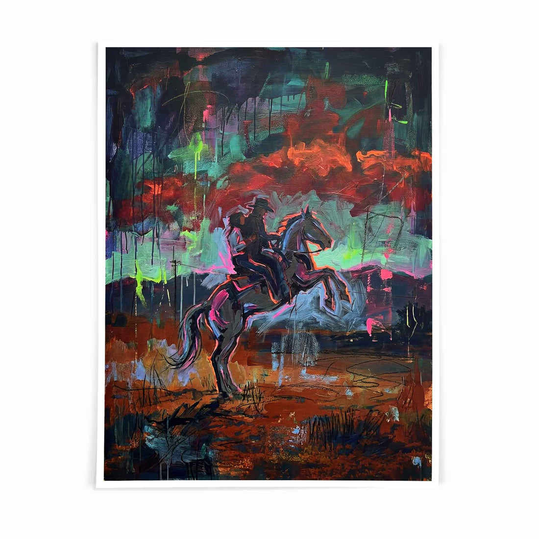 Modern Cowboy Painting Wall Art
