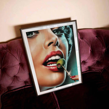 Dirty Martini Olive framed print - Afterhours Gallery