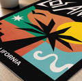 colourful los angeles travel artwork showing retro california design details Afterhours Gallery