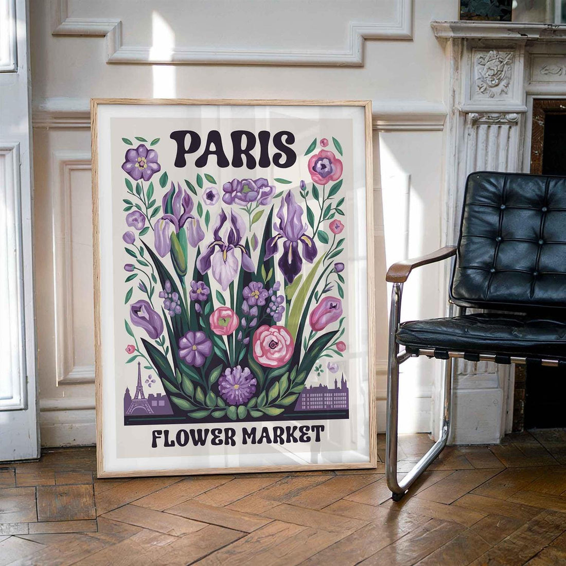 PARIS FLOWER MARKET POSTER