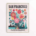Oak frame retro travel flower print