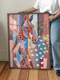 Modern abstract horse wall art with soft colours and rustic textures. Western inspired artwork for relaxed interiors.