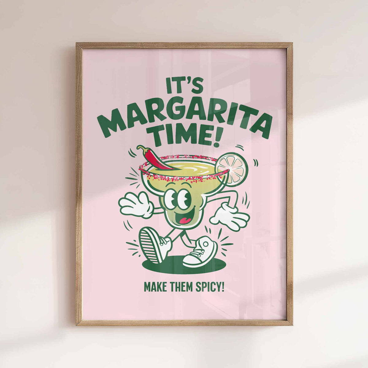 Trendy margarita poster in oak frame