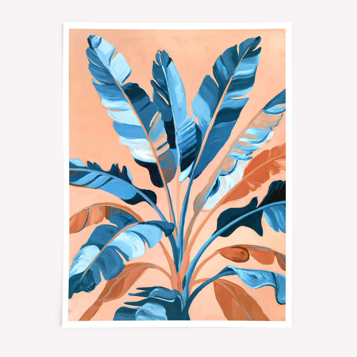 Banana leaf maximalist wall art poster