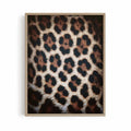 Leopard oak framed fashion poster for modern neutral interiors | After Hours Gallery