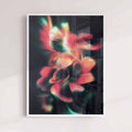 Held in Light is a dreamy blurred floral art print featuring soft-focus botanicals and ethereal light. Modern wall art for calm, minimalist interiors.