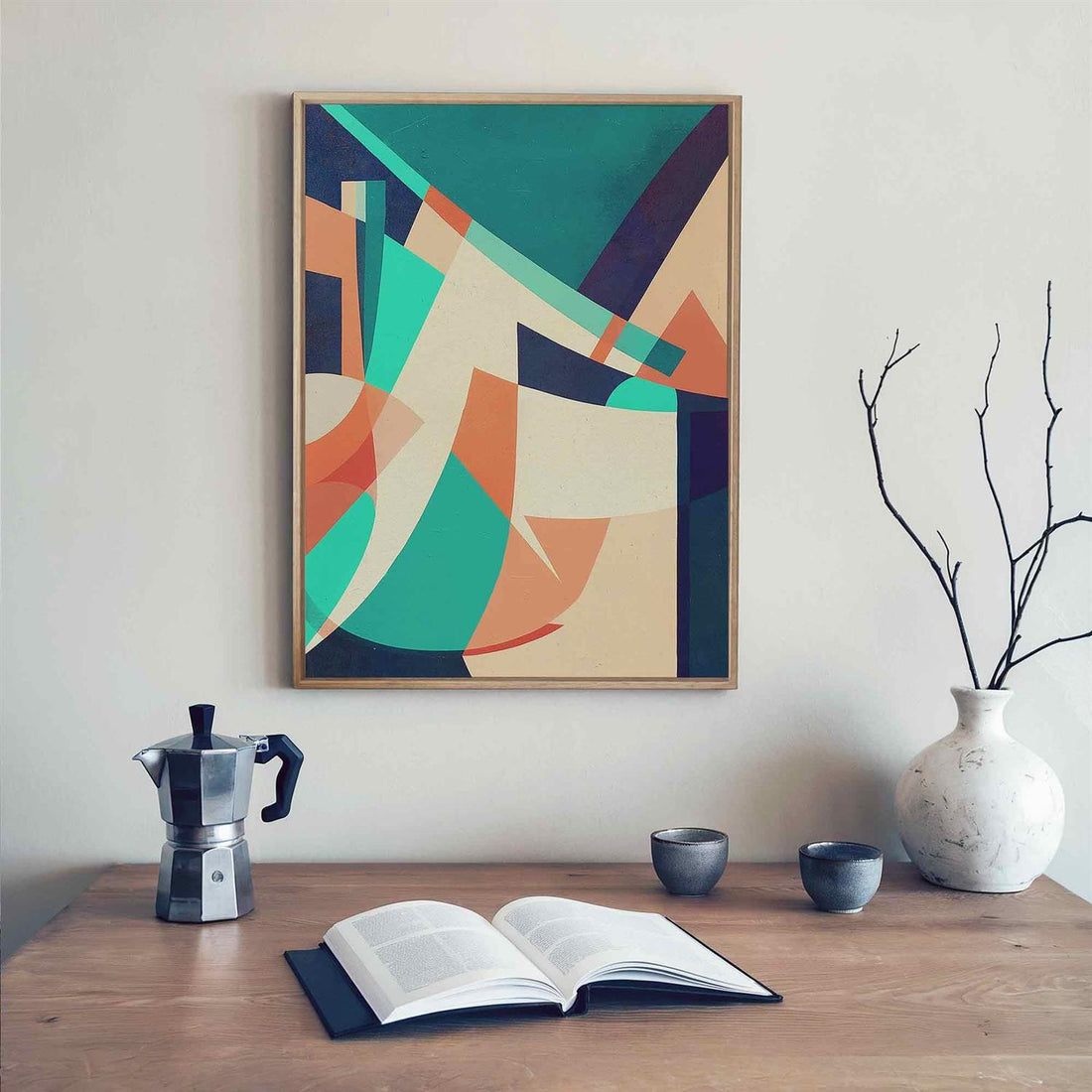 EARTHY GEOMETRIC CANVAS PRINT