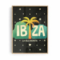 La Isla Bonita oak framed Ibiza poster for relaxed Scandinavian and coastal homes | After Hours Gallery