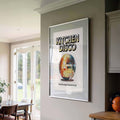 Kitchen Disco Poster Styled in Modern Kitchen Setting